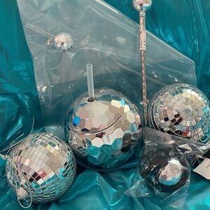 Glamorous Silver Disco Ball Set